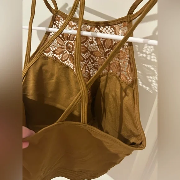 Zenana Plus Size Lace Halter Bralette with double back straps - Picture 8 of 8